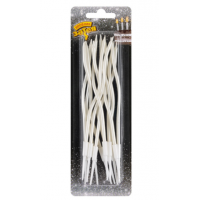 Свечи Волна белые перл с подст 13см12штG